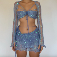 Load image into Gallery viewer, Sexy Distressed Crochet Outfit