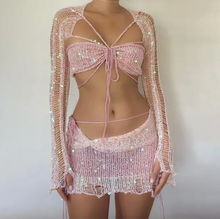 Load image into Gallery viewer, Sexy Distressed Crochet Outfit