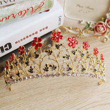 Load image into Gallery viewer, Cheery Red Flower Diadem