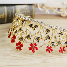 Load image into Gallery viewer, Cheery Red Flower Diadem