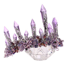 Load image into Gallery viewer, Purple Crystal Queen Crown