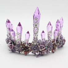 Load image into Gallery viewer, Purple Crystal Queen Crown