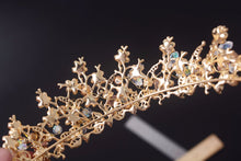 Load image into Gallery viewer, Wholesome Golden Floral Tiara