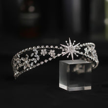 Load image into Gallery viewer, Star &amp; Flower Crystal Crown