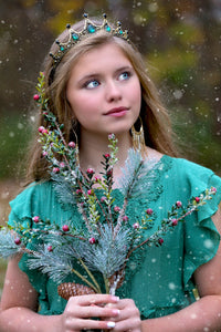 Beguiling Green Crystal Crown