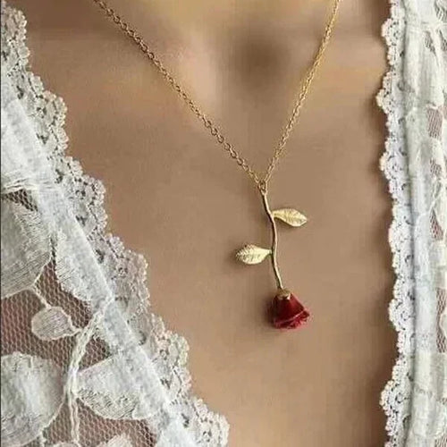 Beauty & The Rose Necklace