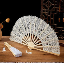 Load image into Gallery viewer, Tasteful Vintage Lace Folding Fan