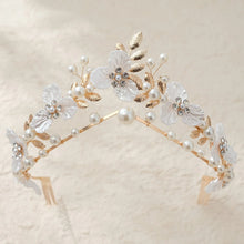 Load image into Gallery viewer, White Wedding Happy Flower Tiara