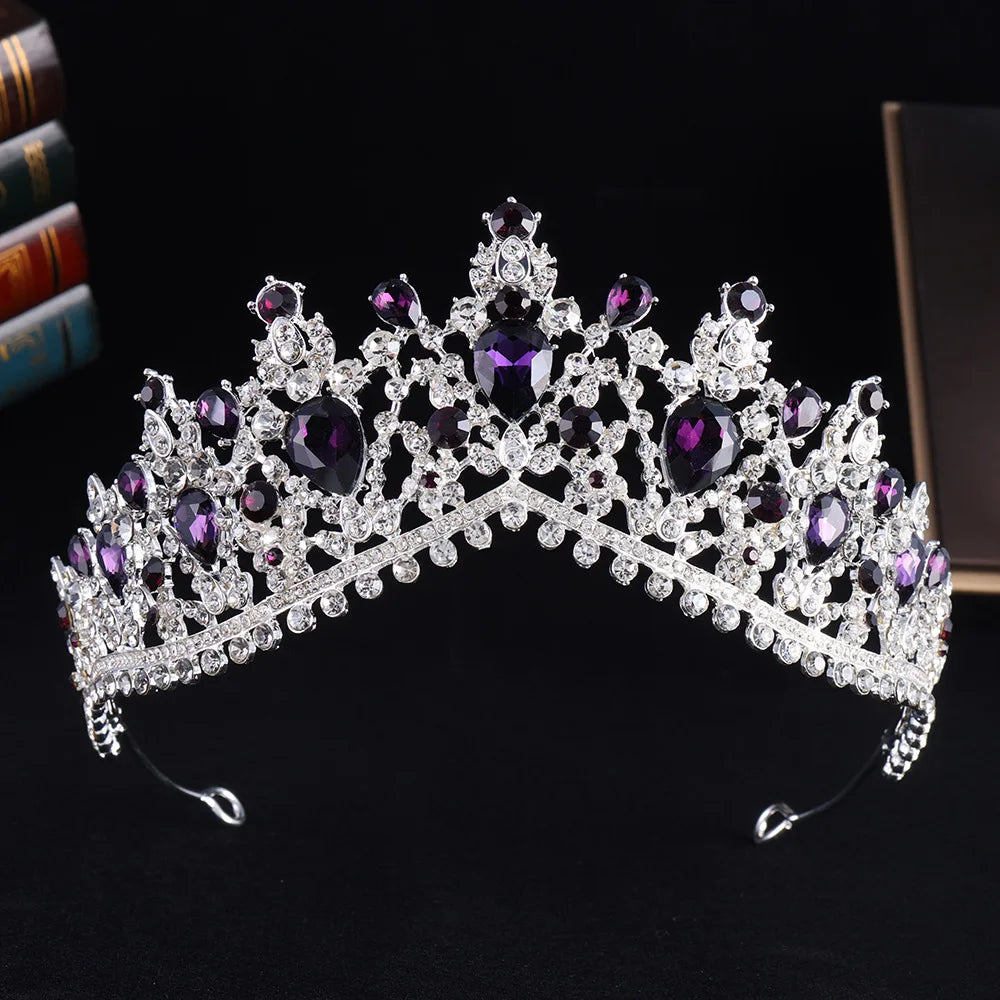 Gorgeous European Tiara in Dark Purple