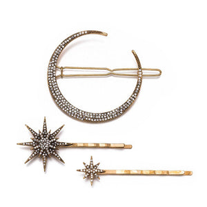 Blissful Star & Moon Hairpins