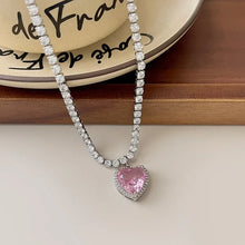 Load image into Gallery viewer, Lover Girl Pink Heart Necklace