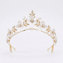 Load image into Gallery viewer, White Wedding Happy Flower Tiara