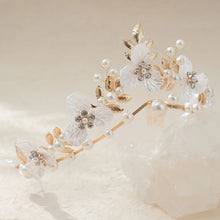 Load image into Gallery viewer, White Wedding Happy Flower Tiara