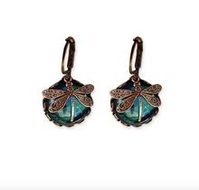 Load image into Gallery viewer, Enthralling Dragonfly Pendant Earrings