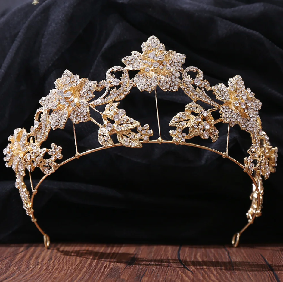 Antique Flowering Crystal Tiara