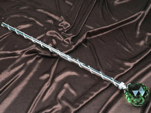 Load image into Gallery viewer, Spell-Casting Green Crystal Scepter Wand