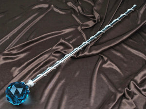 Spell-Casting Sky Blue Crystal Scepter Wand