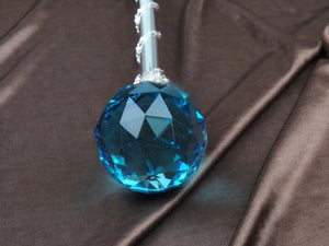 Spell-Casting Sky Blue Crystal Scepter Wand