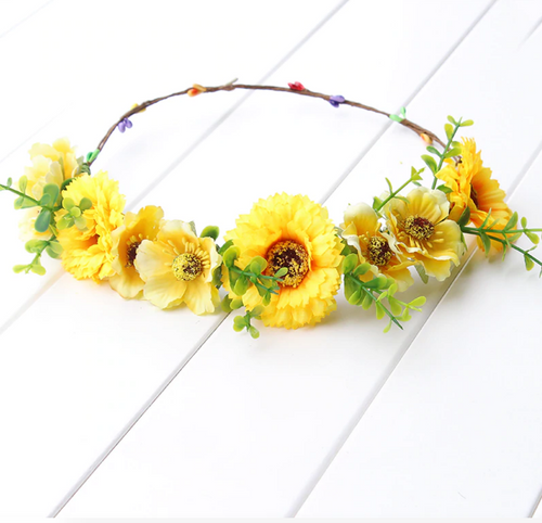 Terrific Happy Sunflower Wreath