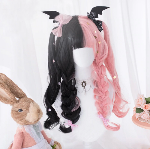 Villainous Black & Pink Wicked Wig