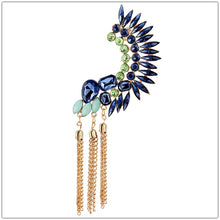 Load image into Gallery viewer, Dauntless Peacock Earring Headdress