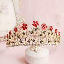 Load image into Gallery viewer, Cheery Red Flower Diadem