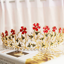 Load image into Gallery viewer, Cheery Red Flower Diadem