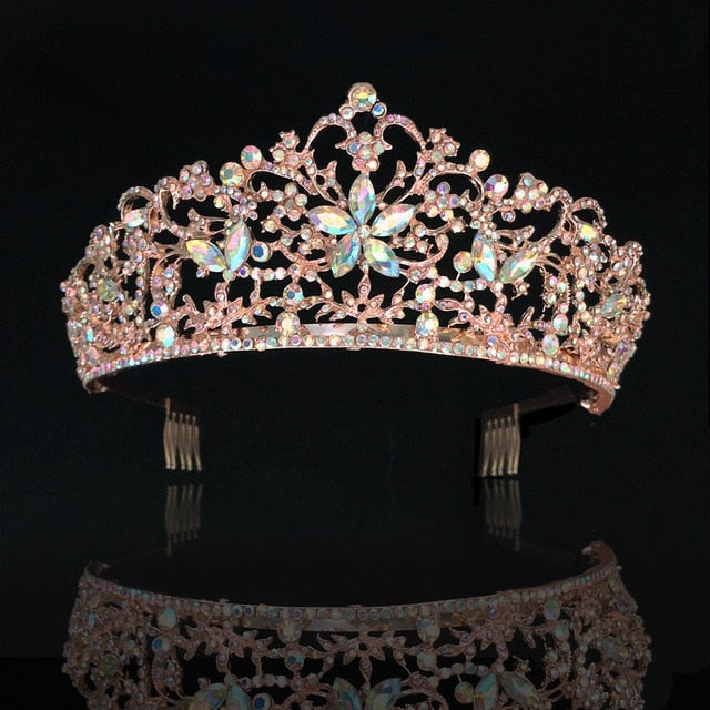 Rose Gold Floral Paradise Diadem