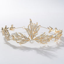 Load image into Gallery viewer, Admirable Gold Flapper Girl Tiara