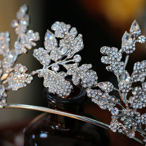 Flowering Delicate Silver Bloom Tiara