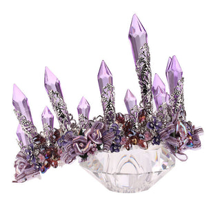 Purple Crystal Queen Crown