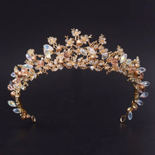Load image into Gallery viewer, Wholesome Golden Floral Tiara