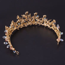 Load image into Gallery viewer, Wholesome Golden Floral Tiara
