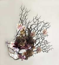Load image into Gallery viewer, Venetian Floral Branch Mask