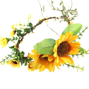 Terrific Happy Sunflower Wreath