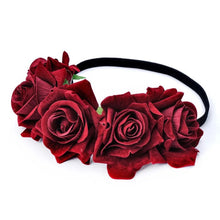Load image into Gallery viewer, Ultra Bohemian Rose Headband