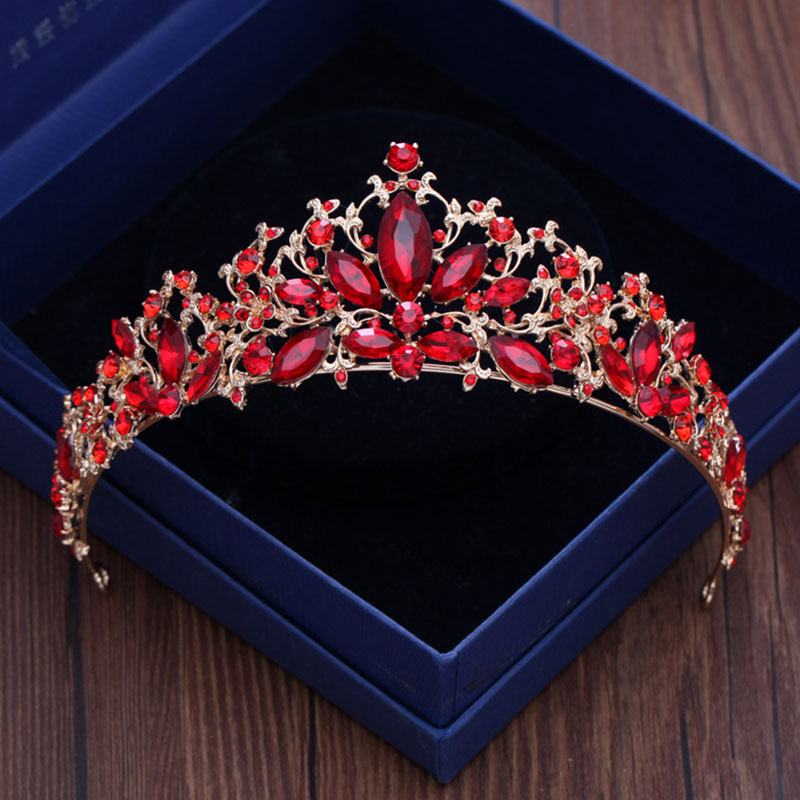 Remarkable Red Rhinestone Tiara