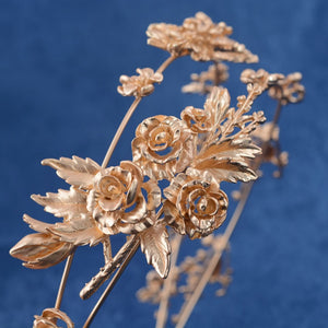 Captivating Gold Flower Tiara