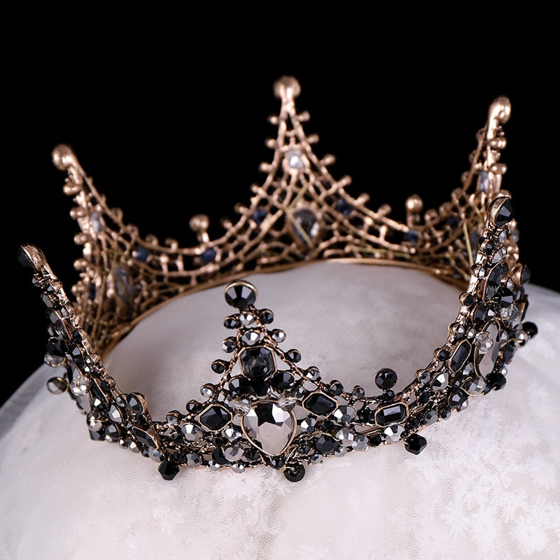 Iconic Black Crystal Crown