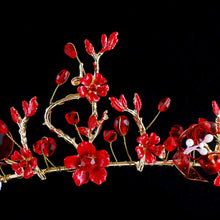 Load image into Gallery viewer, Red Magic Flower Tiara